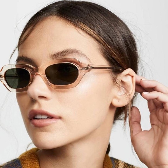 The Row Oliver Peoples La Cc Pink Silk Oval Sunglasses main image 15